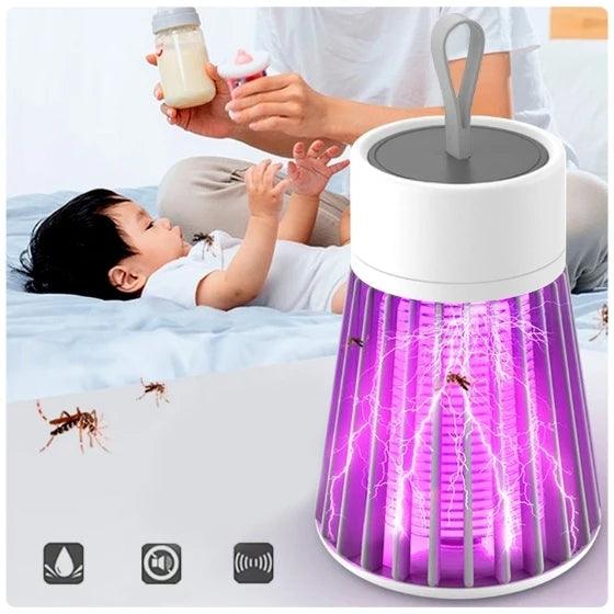 "Lâmpada Elétrica Anti-Mosquito 3 em 1: Proteção Completa para Casa e Camping!"